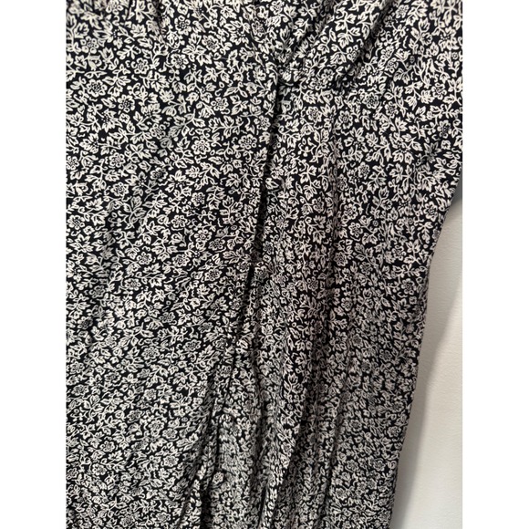 Madewell Women Floral Print V Neck Short Sleeve Midi Dress Size 14 - Picture 3 of 11